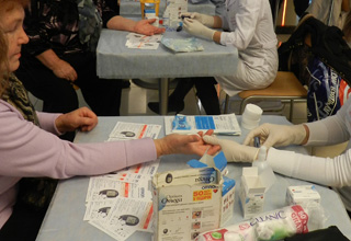 Во время благотворительной акции проводилось экспресс-обследование жителей Воронежа на наличие факторов риска развития инсульта