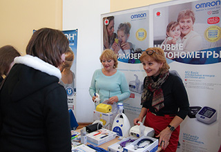Участники конференции интересовались продукцией OMRON и CS Medica