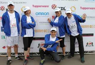 31 мая 2014 года сотрудники Группы компаний «СиЭс Медика», эксклюзивного дистрибьютора медицинской техники OMRON в России, приняли участие в благотворительном забеге «Спорт во благо» в поддержку детей с синдромом Дауна