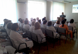 Мероприятие посетили более 60 врачей детских поликлиник Волжского