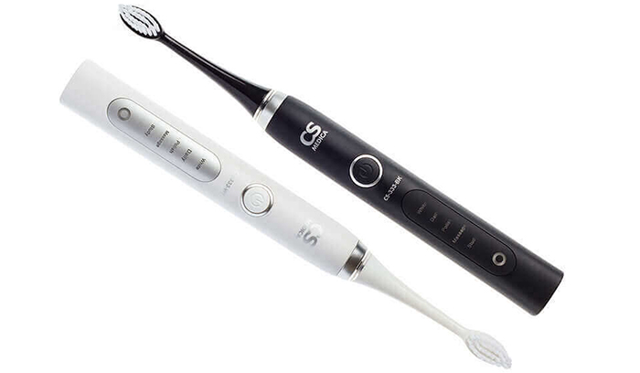 Электрическая зубная щетка CS Medica CS-333 черная и белая