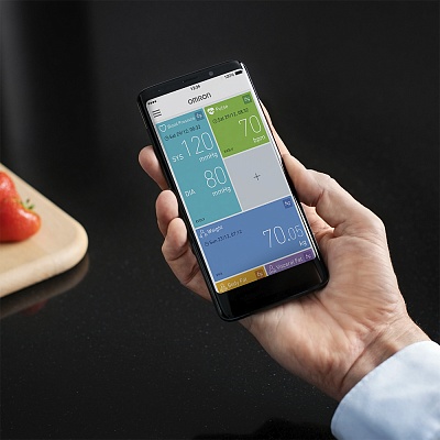 
                Тонометр OMRON EVOLV,  OMRON connect - приложение для легкого сохранения, просмотра и управления личными данными о здоровье 