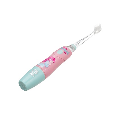 
                Электрическая звуковая зубная щетка CS Medica KIDS CS-9760-F («Отряд русалок»), высокий уровень защиты корпуса от попадания влаги IP7