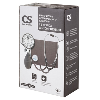 
                Механический тонометр CS Medica109 Premium, упаковка прибора  