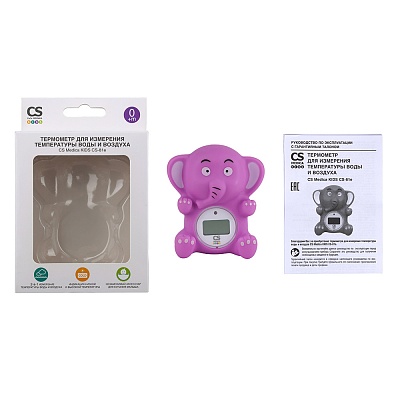 
                Термометр для измерения температуры воды и воздуха CS Medica KIDS CS-81е, коробка, прибор, инструкция-гарантийный талон