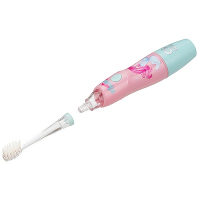 
                Электрическая звуковая зубная щетка CS Medica KIDS CS-9760-F («Отряд русалок»), высокая звуковая частота для эффективной чистки 