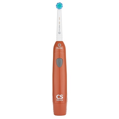 
                Электрическая зубная щетка CS Medica CS-20040-F FLORA (оранжевая), эффективная чистка и массаж десен