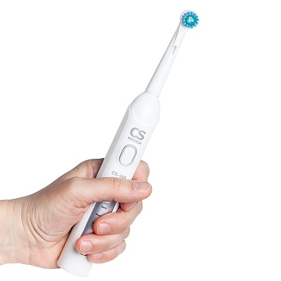 
                Электрическая зубная щетка CS Medica CS-484, удобная рукоятка не скользит в руке