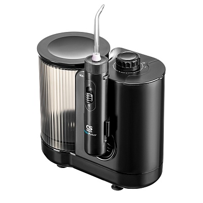 
                Ирригатор полости рта CS Medica AquaPulsar CS-10 PRESTIGE, черный, в крышке резервуара расположен пенал для гигиеничного хранения насадок