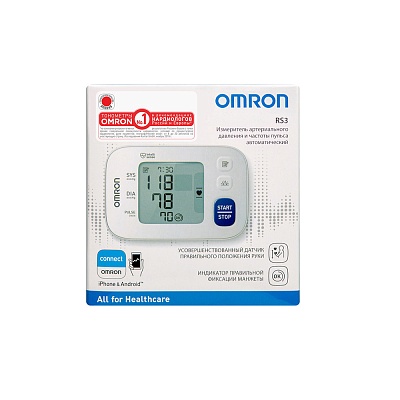 
                Автоматический тонометр на запястье OMRON RS3, упаковка