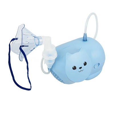 
                Небулайзер OMRON Neko Kat (KRU) голубой, прибор и маска