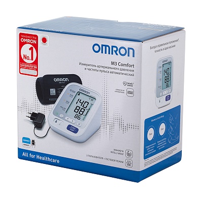 
                Тонометр OMRON M3 Comfort с адаптером и умной манжетой Intelli Wrap
