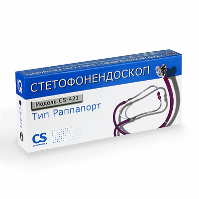 
                Стетофонендоскоп (тип Раппапорт) CS-421 фиолетовый