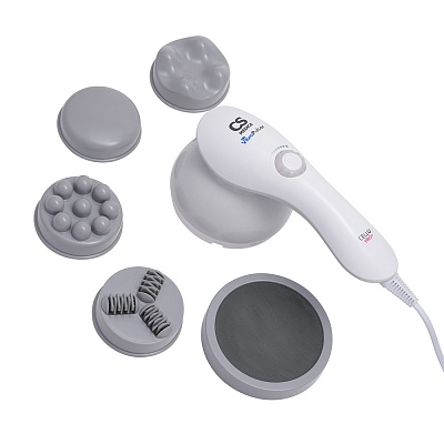 
                Массажер для тела CS Medica VibraPulsar CS-cr9 CELLU PRO, набор насадок: волна, роликовая, гладкая, шариковая и сетка
