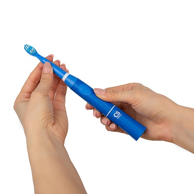 
                Электрическая звуковая зубная щетка CS Medica CS-999-H синяя, 40 000 движ/мин