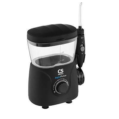 
                Ирригатор CS Medica AquaPulsar OS-1, черный, удлиненный шнур питания, удобная ручка и специальная кнопка для снятия насадок