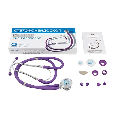 
                Стетофонендоскоп (тип Раппапорт) CS-421 фиолетовый