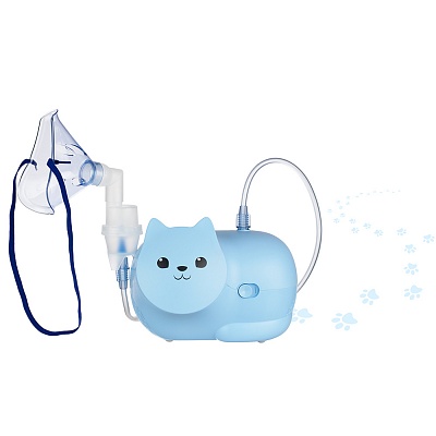 
                Небулайзер OMRON Neko Kat (KRU) голубой, эффективное лечение респираторных заболеваний