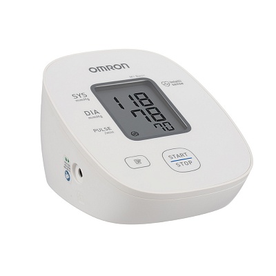 
                Тонометр OMRON M1 Basic с адаптером и веерообразной манжетой, имеет индикатор правильной фиксации манжеты