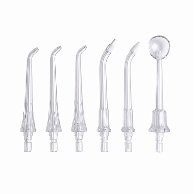 
                Ирригатор полости рта портативный CS Medica Smart, белый, шесть насадок, которые вращаются на 360 градусов: стандартные (3 шт.), ортодонтальная для брекетов (1 шт.), пародонтальная с мягким наконечником для чувствительных десен (1 шт.) и насадка для чистк