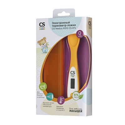 
                Термометр-ложка CS Medica CS-87s, упаковочная коробка с прибором внутри