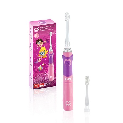
                Электрическая звуковая зубная щетка CS Medica CS-562 Junior (розовая)