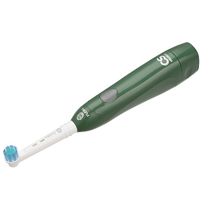 
                Электрическая зубная щетка CS Medica CS-20040-H FLORA зеленая, 6 000 возвратно-вращательных движений в минуту