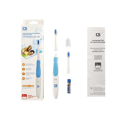 
                Электрическая звуковая зубная щетка CS Medica CS-161 (голубая)