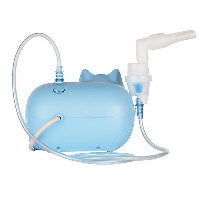 
                Небулайзер OMRON Neko Kat (KRU) голубой, вид сзади