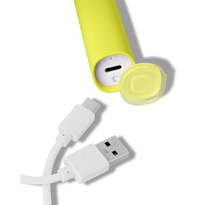 
                Электрическая звуковая зубная щетка CS Medica SonicMax CS-232, «неоновый лайм», заряжается через USB-разъем компьютера USB-кабель Type-C в комплекте