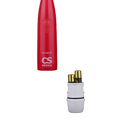 
                Электрическая зубная щетка CS Medica CS-465-W, красная, открытый отсек для батареек