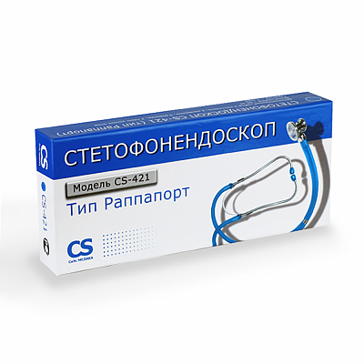 
                Стетофонендоскоп (тип Раппапорт) CS-421 голубой