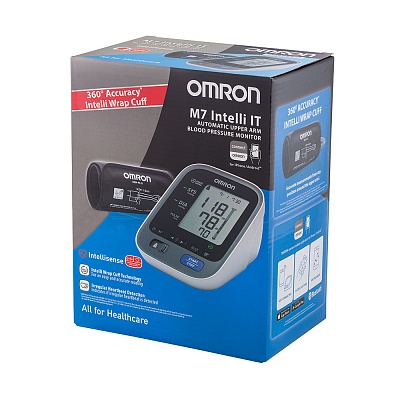 
                Автоматический тонометр OMRON M7 Intelli IT имеет датчики повышенного утреннего и вечернего давления