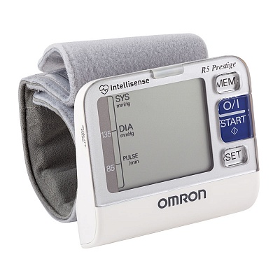 
                Запястный тонометр OMRON R5 Prestige, проекция, дисплей выключен