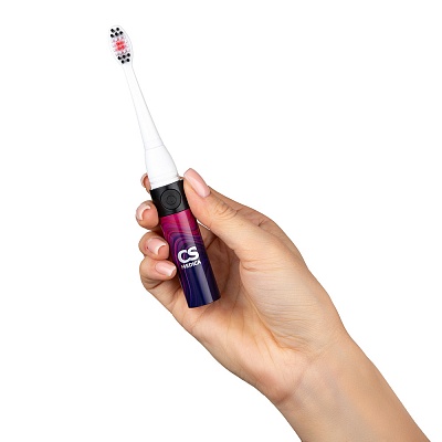 
                Электрическая звуковая зубная щетка CS Medica CS-9230-F,  удобно лежит в руке, не скользит