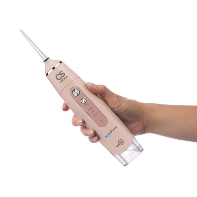 
                Портативный ирригатор полости рта CS Medica AquaPulsar CS-3, розовый, легкий и эффективный