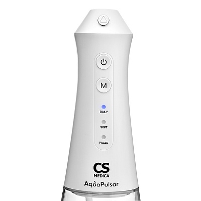 
                Ирригатор полости рта портативный CS Medica AquaPulsar CS-700 Flow White, предназначен для удаления органических остатков из межзубного пространства