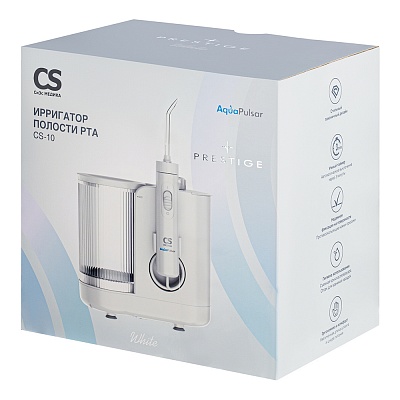 
                Ирригатор полости рта CS Medica AquaPulsar CS-10 PRESTIGE, белый, прибор в коробке