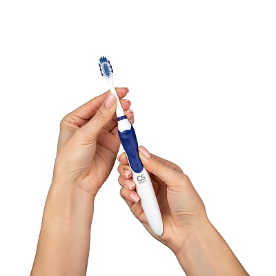 
                Электрическая звуковая зубная щетка CS Medica CS-9630-H, до 120 дней использования на одном элементе питания