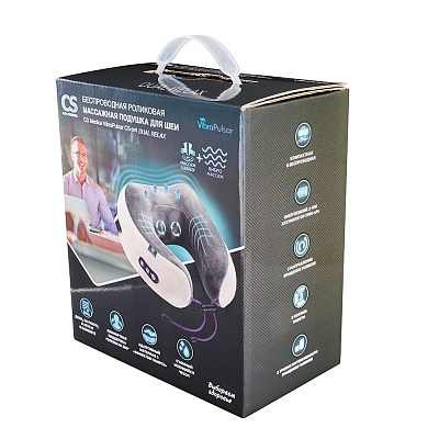 
                Беспроводная роликовая массажная подушка для шеи CS Medica VibraPulsar CS-cr4 DUALRELAX, коробка