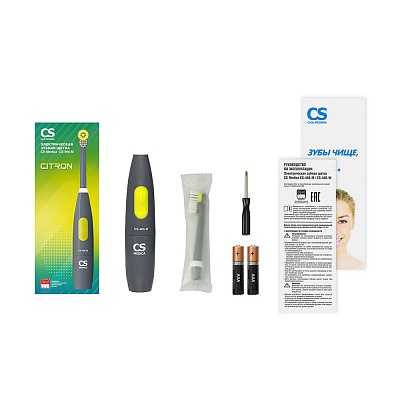 
                Электрическая зубная щетка CS Medica CS-466-M, комплект поставки