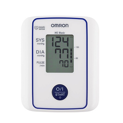 
                Тонометр OMRON M2 Basic, включенный дисплей