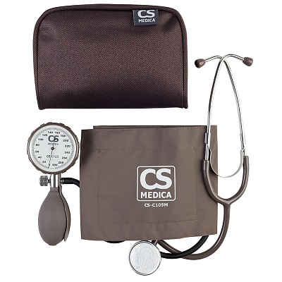 
                Механический тонометр CS Medica109 Premium, в комплекте имеется мягкая сумка для хранения прибора