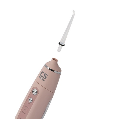 
                Ирригатор полости рта CS Medica AquaPulsar CS-3 PRO+, розовый, 5 сменных насадок: стандартные (3 шт.), ортодонтальная для брекетов (1 шт.), пародонтальная с мягким наконечником для чувствительных десен (1 шт.)