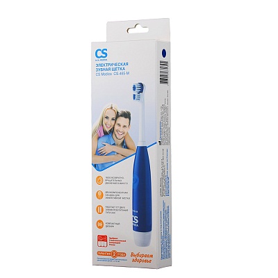 
                Электрическая зубная щетка CS Medica CS-465-M, синяя, коробка
