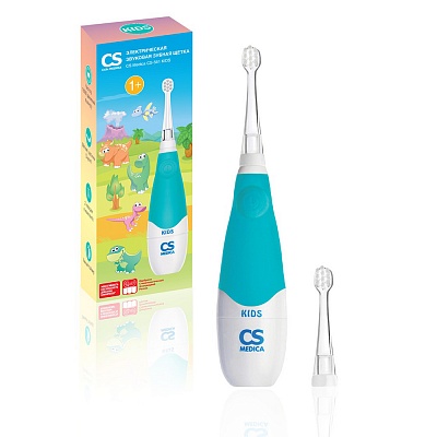 
                Электрическая звуковая зубная щетка CS Medica "Волшебный фонарик", голубая