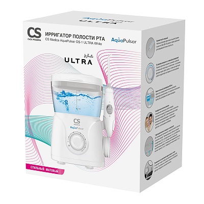 
                Ирригатор полости рта CS Medica AquaPulsar OS-1 ULTRA White, коробка прибора