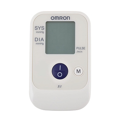 
                Тонометр OMRON S1 полуавтоматический, прибор с выключенным дисплеем