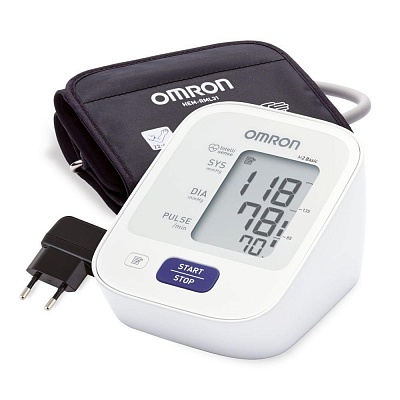 
                Тонометр OMRON M2 Basic c адаптером и универсальной веерообразной манжетой (22-42 см)