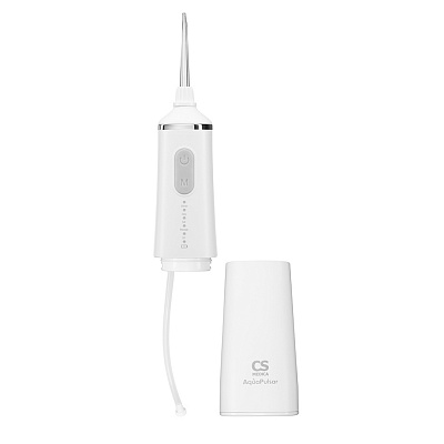 
                Портативный ирригатор полости рта CS Medica AquaPulsar CS-9 Comfort, белый, оснащен большим резервуаром для воды объемом 300 миллилитров